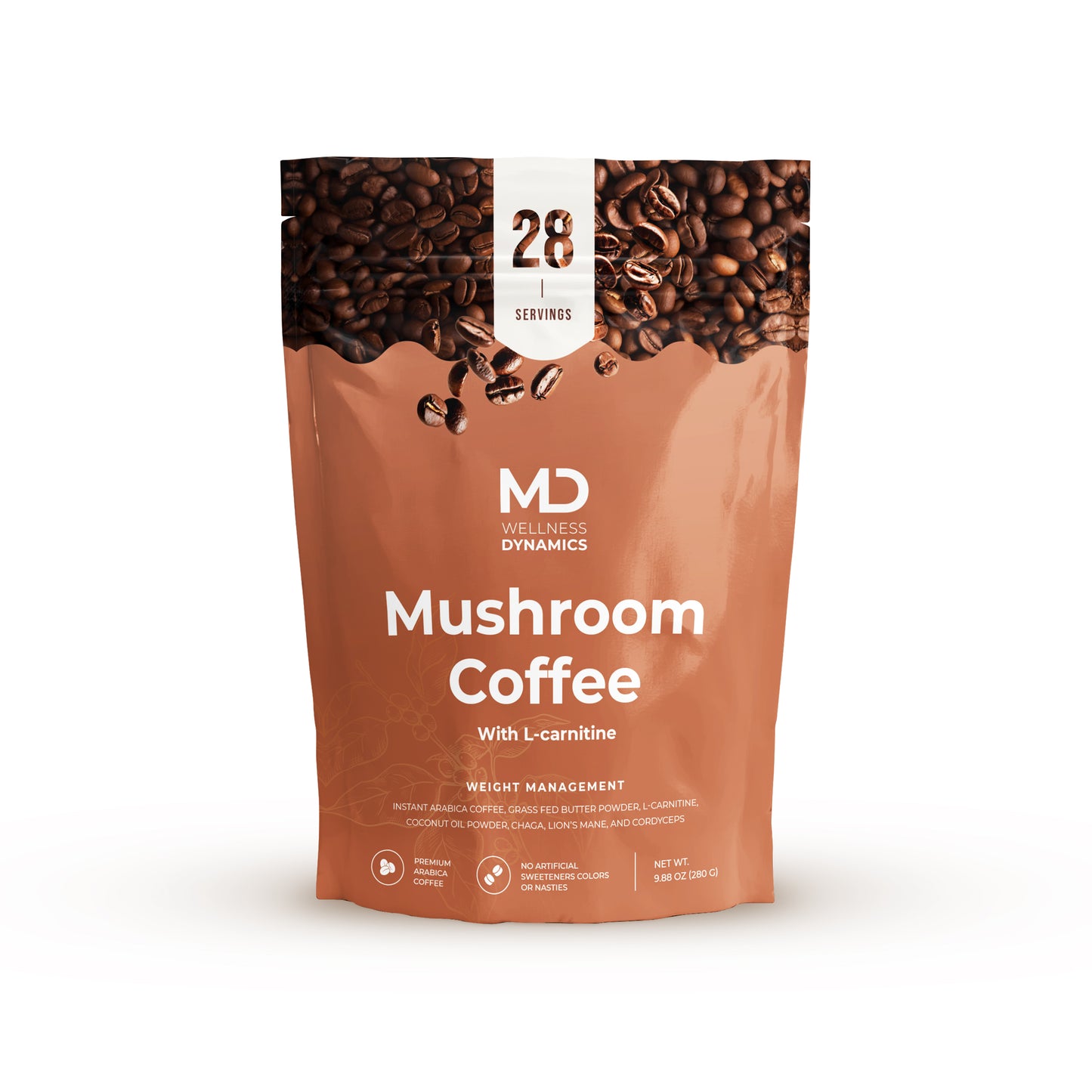 Mushroom Coffee with L-Carnitine (Café de hongos con L-Carnitine)